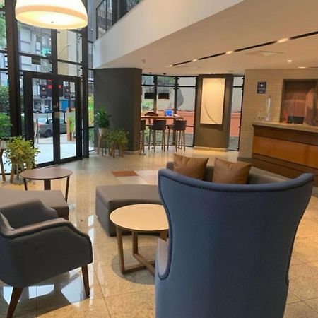 Flat No Hotel Cosmopolitan Com Estacionamento Gratis E Piscina Santos  Bagian luar foto