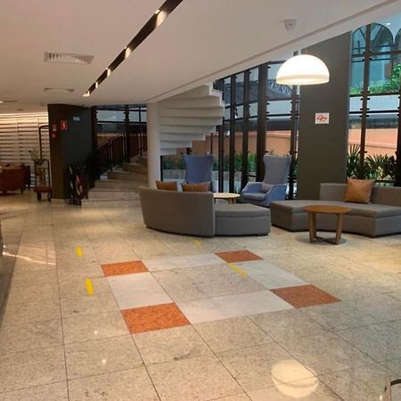 Flat No Hotel Cosmopolitan Com Estacionamento Gratis E Piscina Santos  Bagian luar foto